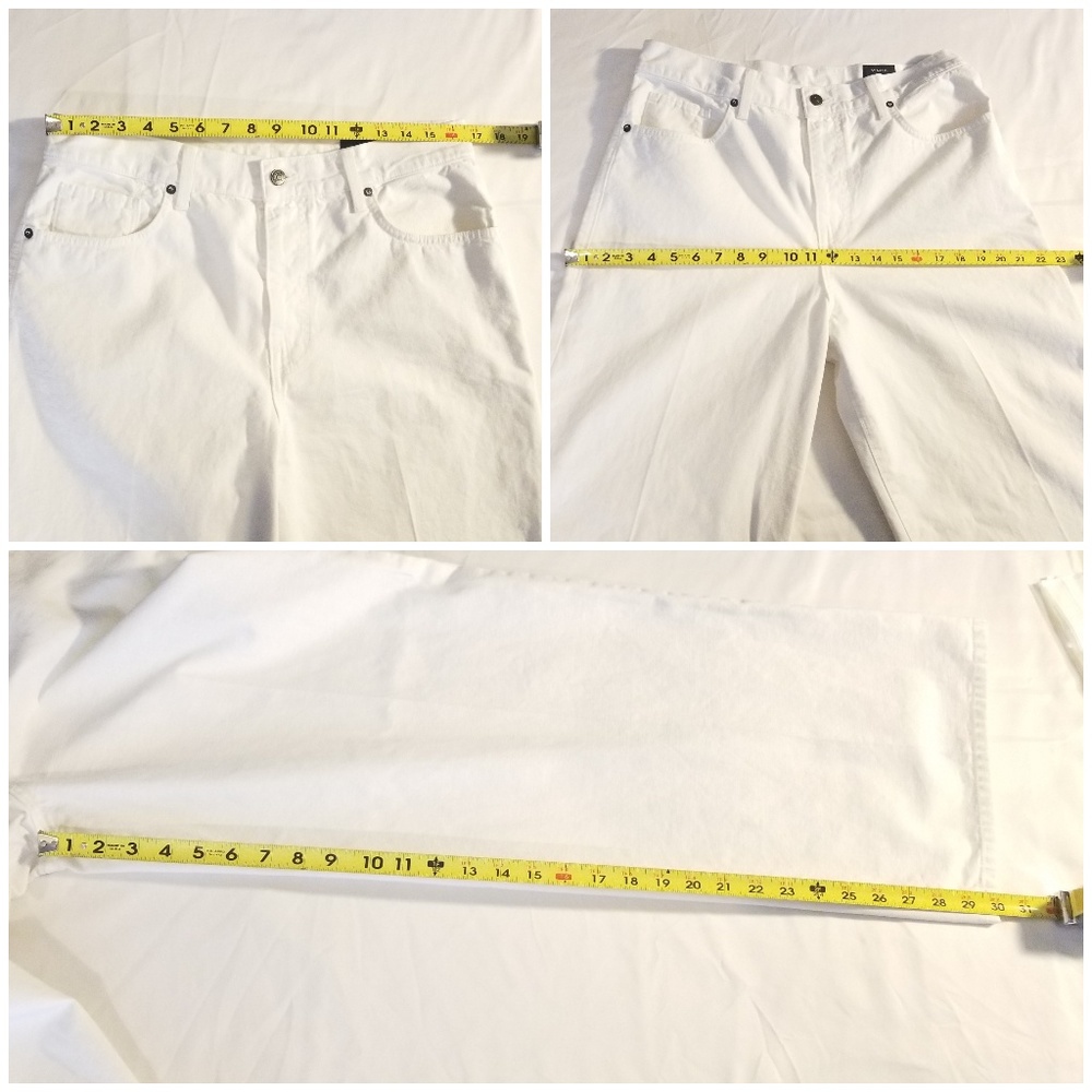Vince White Wide Leg High Rise Jeans - Picture 7 of 8